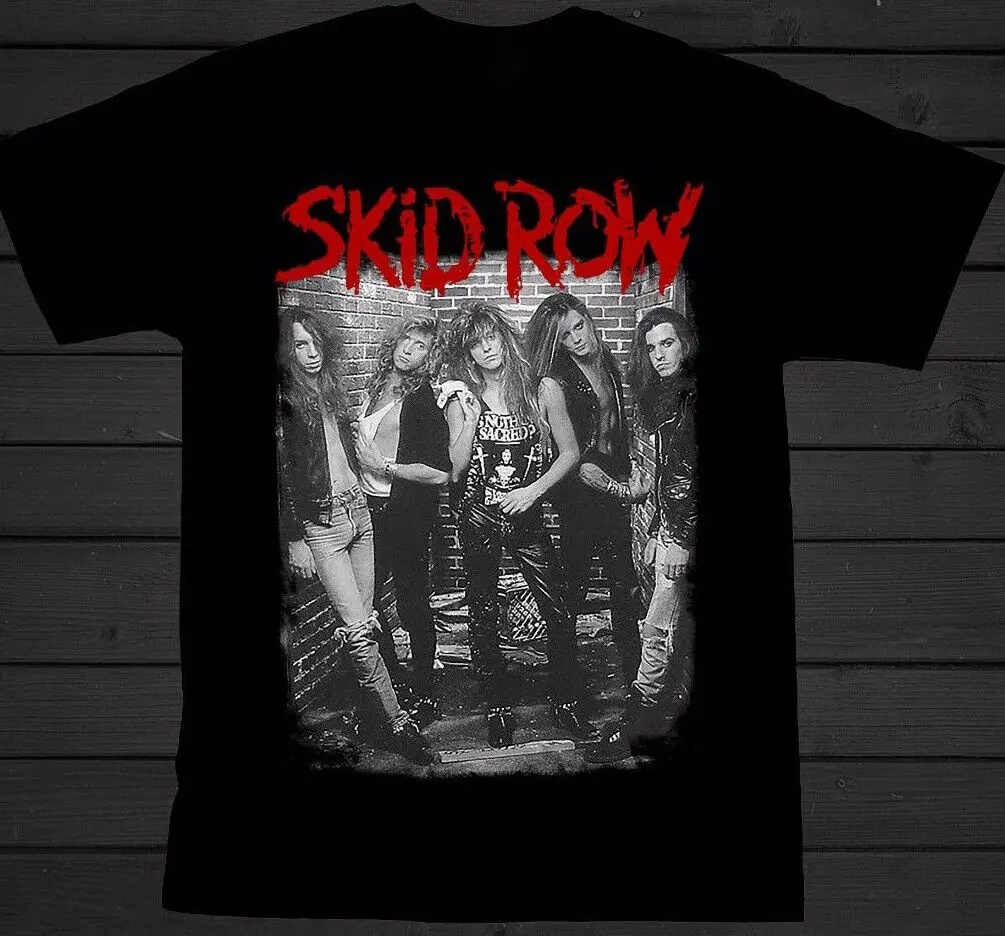 

SKID ROW-American Black unisex Short Sleeve Cotton T-shirt