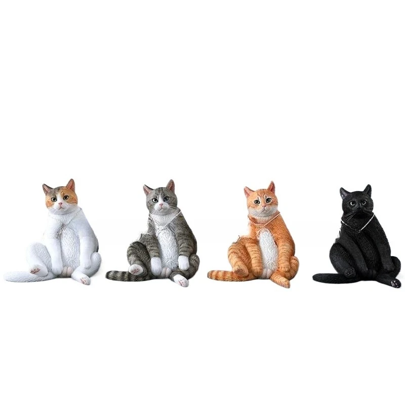 

Beaver orange cat ornament with sofa doll simulation small animal model desktop jewelry