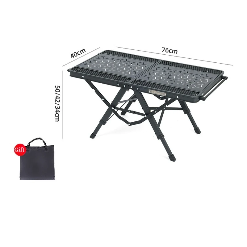 IGT 2 Unit Table Folding Portable Table Barbecue Picnic Desk Outdoor Camping Multifunctional Table