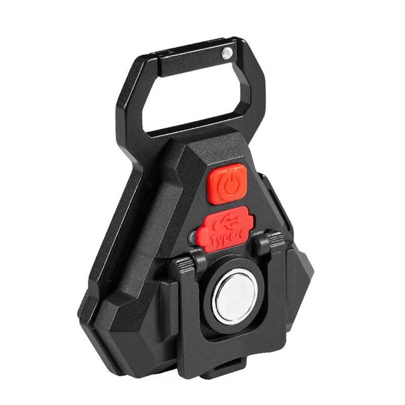 

A93E-Emergency Light COB Mini Flashlight Super Bright Keychain Light Outdoor Pocket Light Camping With Tail Magnet Hook