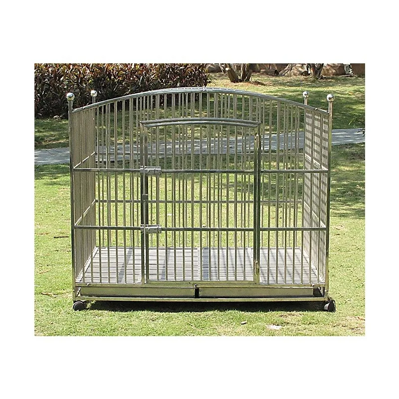 

Best Stainless Steel & Iron Kennel Pet Cage with Eco-Friendly Animal Pattern and Plastic Tray for Medium Dog Outdoor Use
