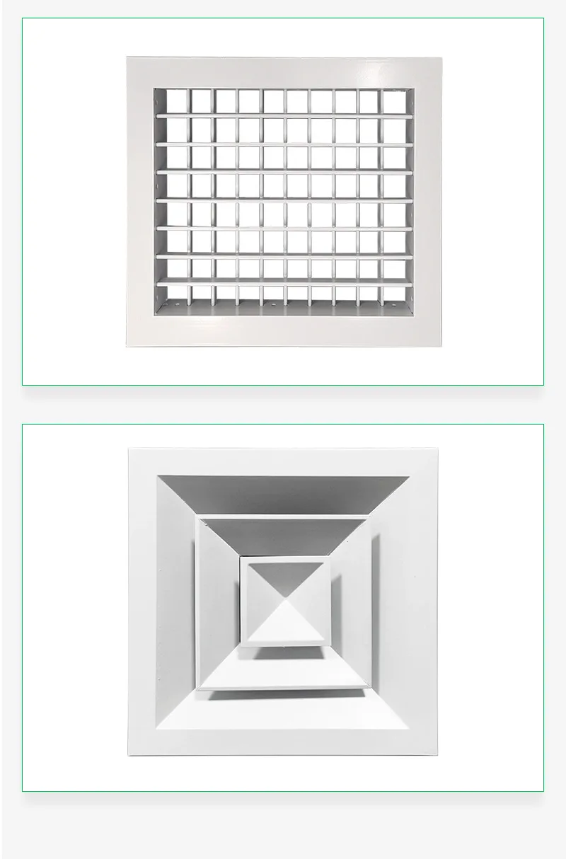 Aluminum alloy grille trend Rainproof ventilation Single double layer square adjustable louver trend Aluminum alloy louver trend