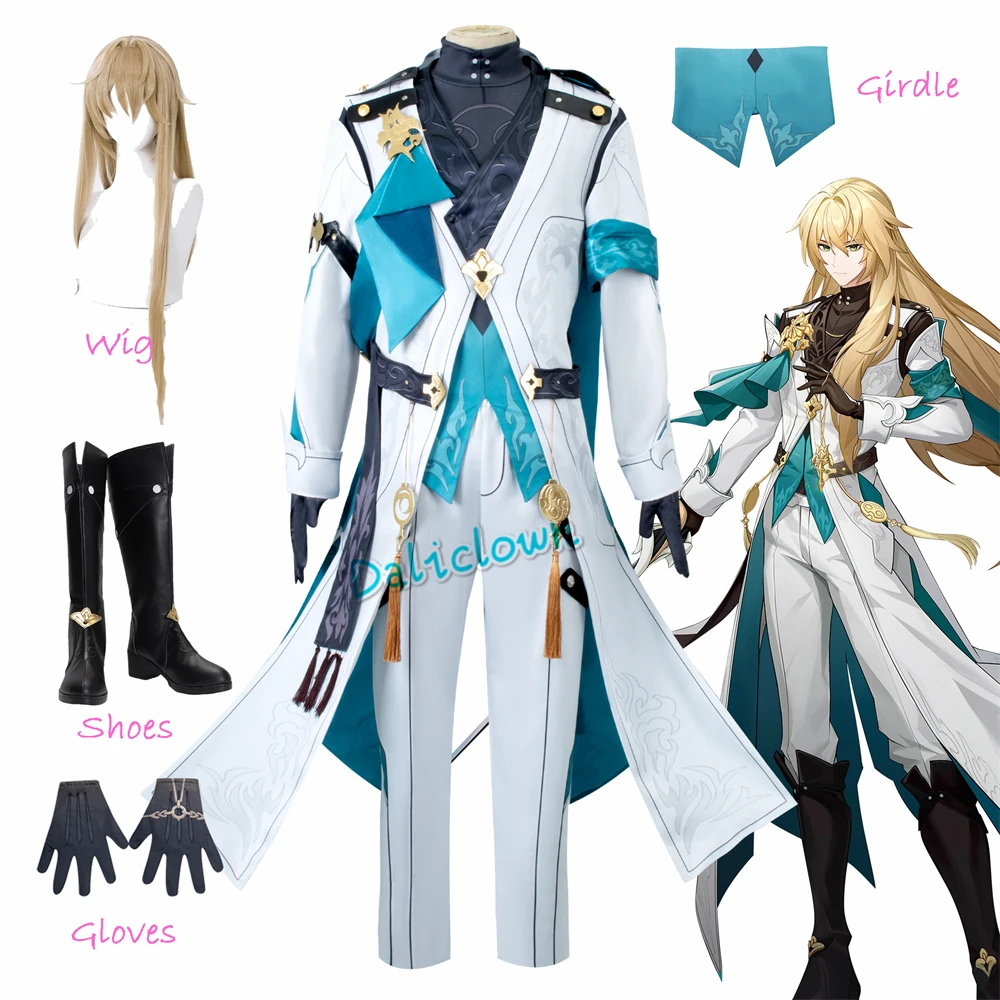 Spel Honkai Star Rail Luocha Cosplay Kostuum Pruik Haar Schoenen Luo Cha Chinese Mannen Cosplay Outfit Carnaval Halloween Feestpak