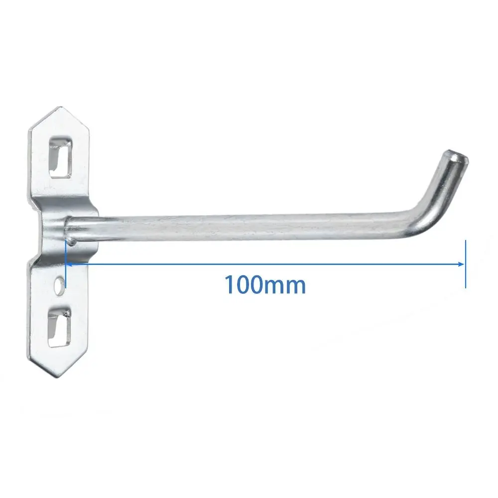 1Pcs Storage Rack Hole Board Hook Hardware Tool Hammer/Pliers Oblique Hanger 25/50/75/100/150/200mm Steel Pegboard Hook