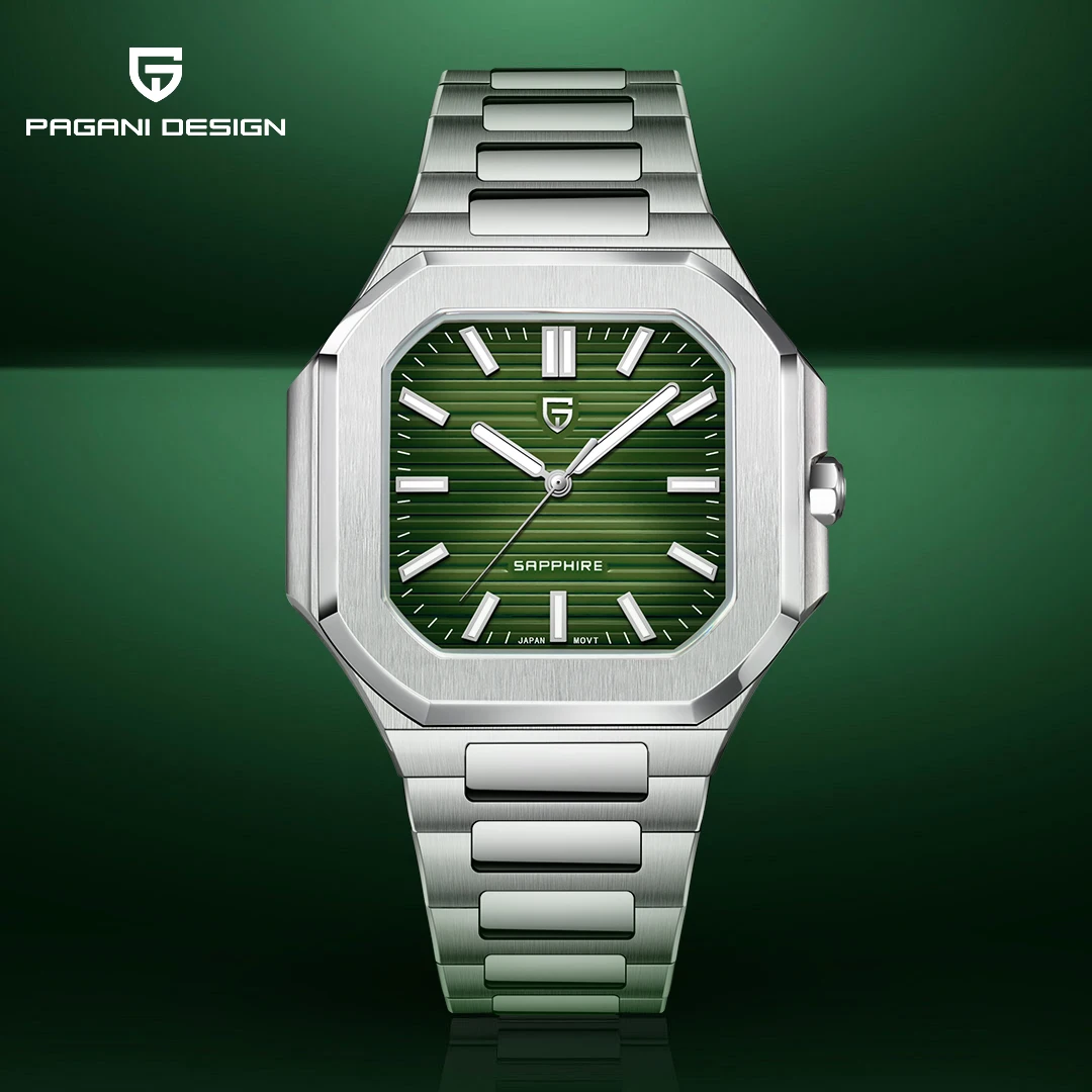 

PAGANI DESIGN мужские кварцевые часы 2025 новые деловые спортивные светящиеся водонепроницаемые наручные часы из нержавеющей стали для мужчин Япония TMI VH31