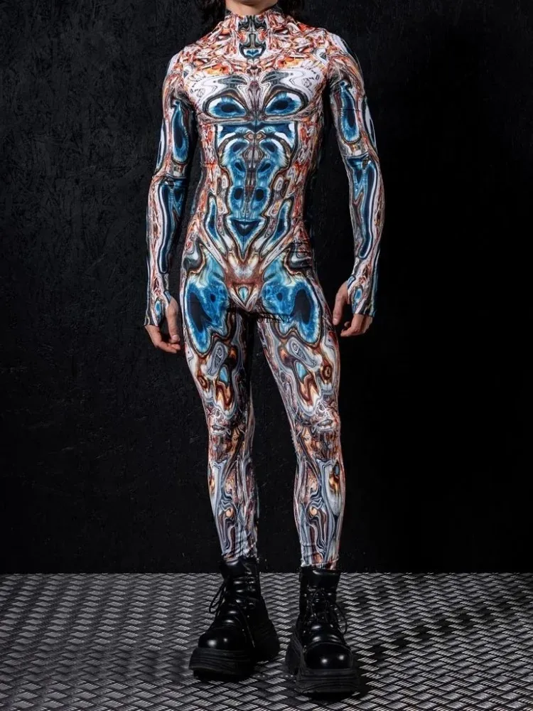 Halloween-Party-Performance-Roboter-Jumpsuit Weltraum-Soldaten-Kostüm Tech-Soldaten-Strampler Rollenspiel Universum-Kampf-Bodysuit 2026 – Detail 4