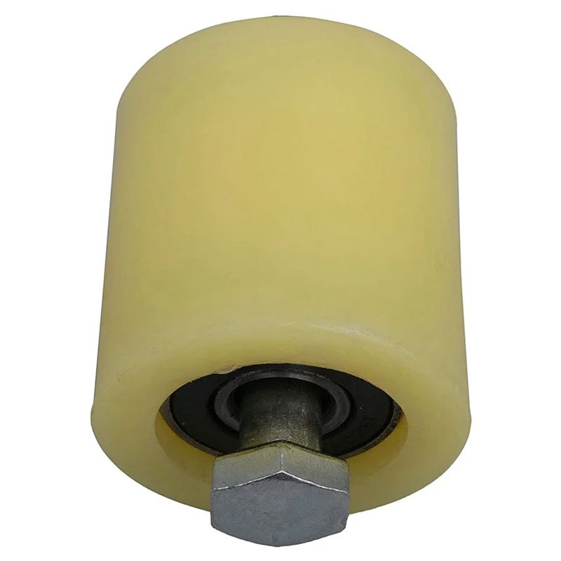 8 Stuks 48X50 Mm Geel Zilver Nylon Staal Platte Rollager Begeleiden Wiel 6201 M12 Schroef Voor elektrische Deur Schuifpoort