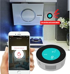MULO TUYA Gas Sensor Wireless Gas Leakage Detector Smart Home Alarm Combustible Gas Detector For Residential Hote orl Restaurant
