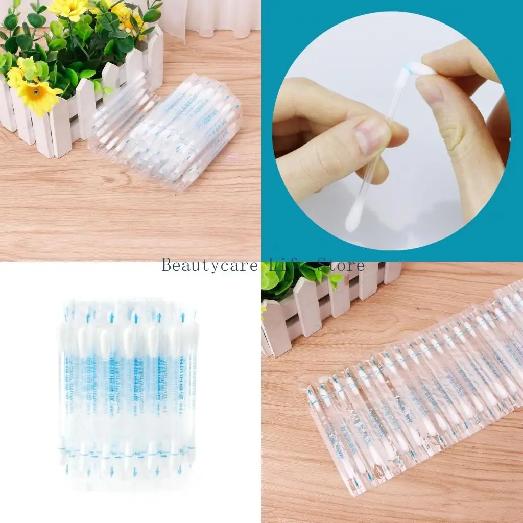 

652C 50pcs Disposable Medical Disinfected Cotton Swab Care