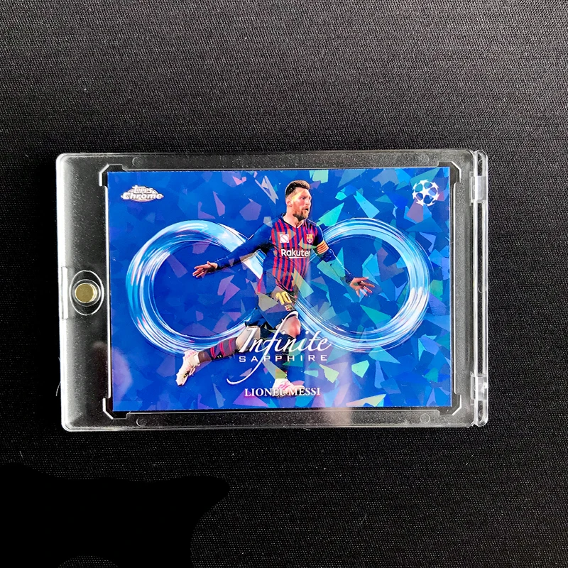 2024 Champions League Barcelona Messi Unlimited Sapphire Special Card Original Replica Homemade Crushed Ice Flash Collectible