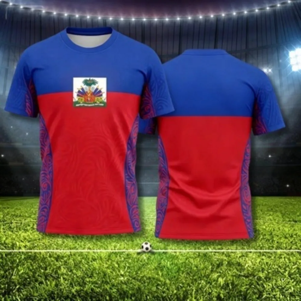 

Новая мужская футболка для футбола Haiti Soccer 2026 – повседневная футбольная майка – дышащая, удобная спортивная футболка, подходящая для всей семьи и детей