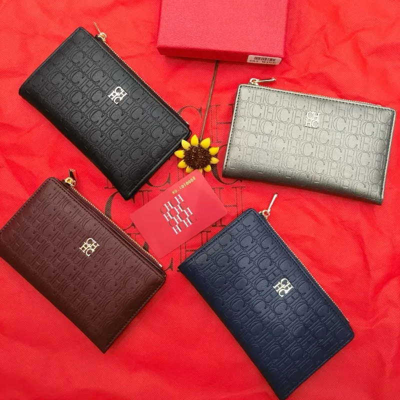 محفظة جديدة فاخرة بسحاب لعام 2025، حامل بطاقات ذو سعة كبيرة متعدد الوظائف مع جيب للعملات المعدنية للسفر