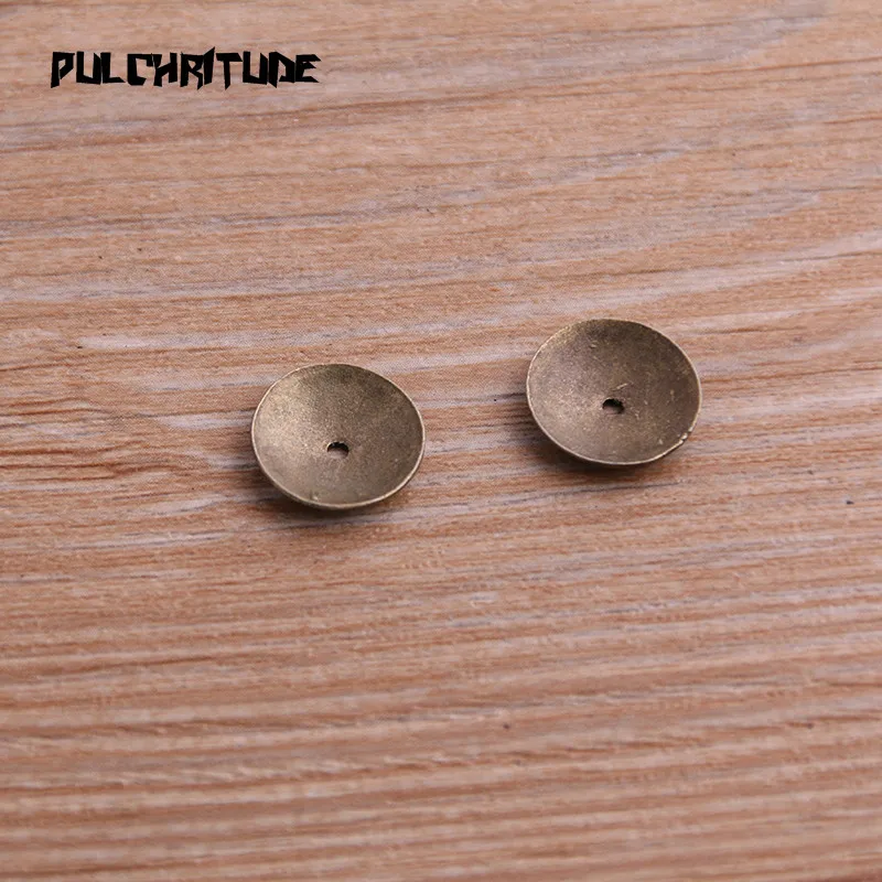 30pcs Two Color /Size Receptacle Hollow Round DIY Spaced Jewelry Accessories Charms For Jewelry Making