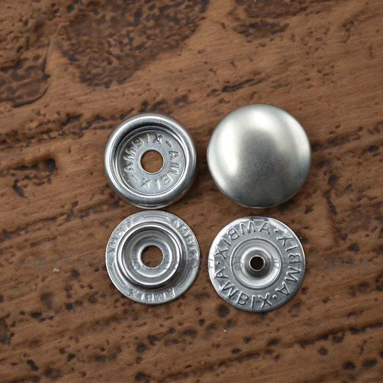 

AMBIX Four-in-one Buckle Japan Imported Button Large White Buckle Silver Copper Spot Clothing Jacket Decorative Buckle
