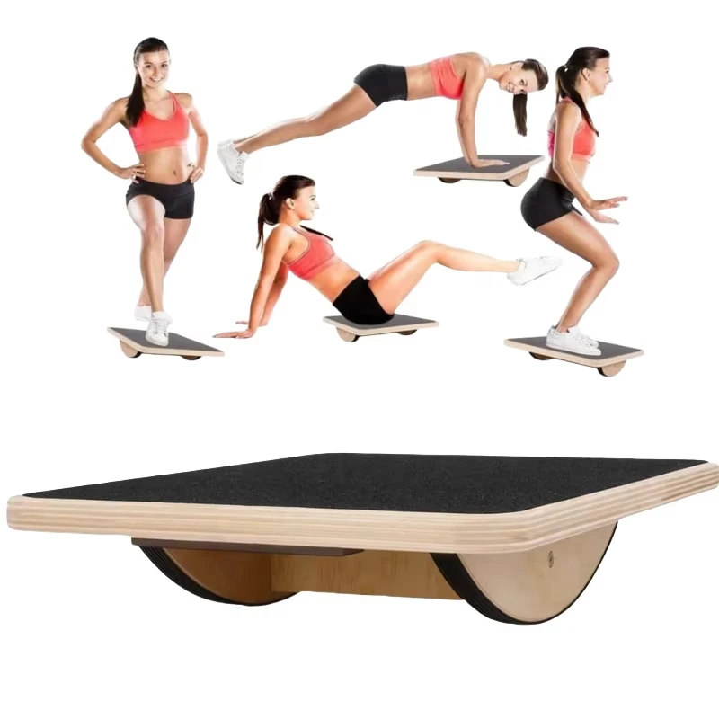 Multi‑Purpose Wooden Balance Wobble Design Core Trainer for Office Standing Work Yoga Ankle Exercise Home Fitness Training Tool
