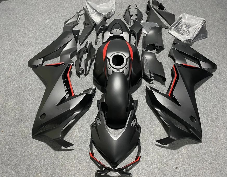 4Gifts Neues ABS-Motorrad-Vollverkleidungs-Kit passend für HONDA CBR650R 2019 2020 2021 2022 2023 Karosserie-Set, Custom Schwarz