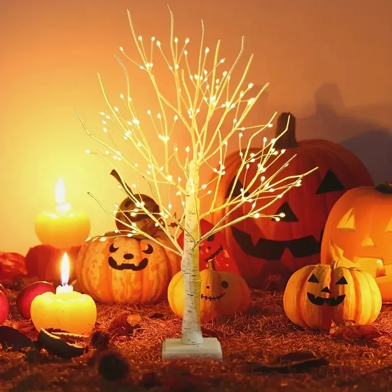 144 LED Birch Tree Light Warm White USB Battery Power Holiday Decorative Tree Christmas Halloween Easter Gift Luces Lights Led