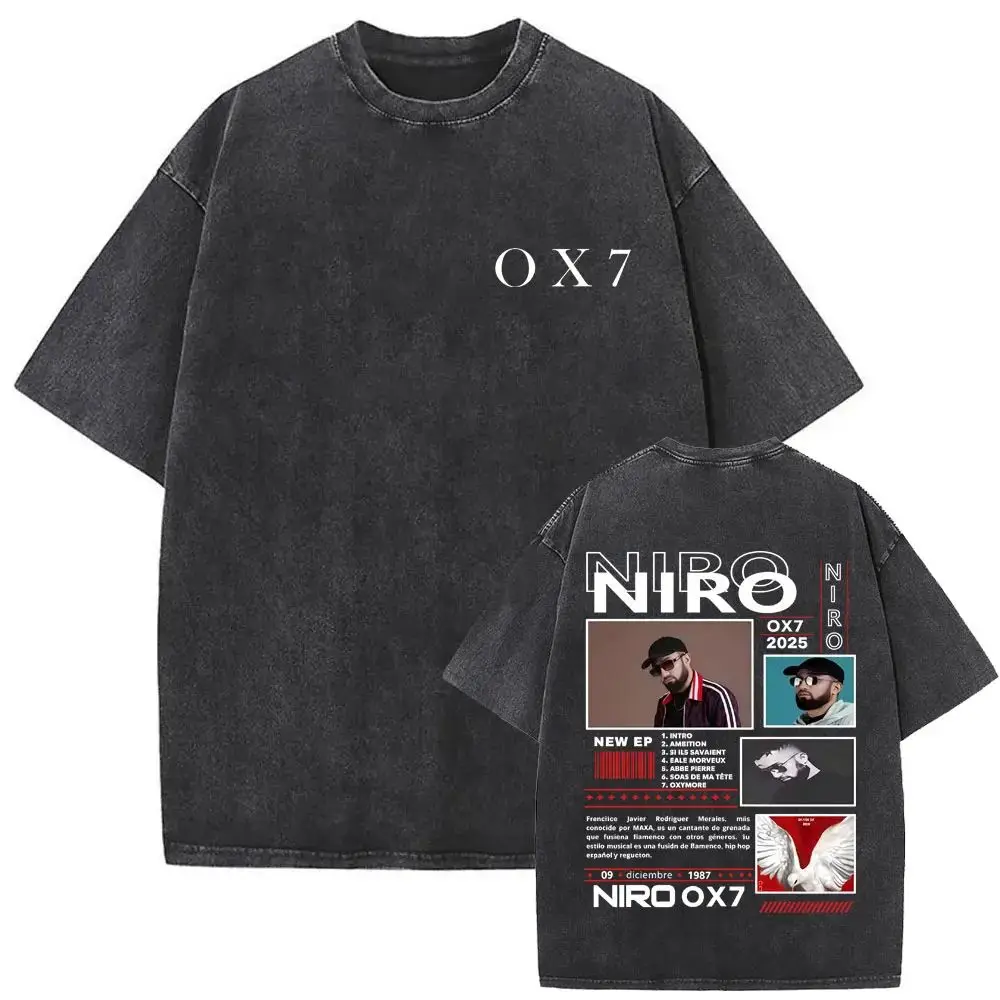 تي شيرت مغني الراب مطبوع قابل للغسل على الوجهين بأكمام قصيرة نمط الهيب هوب فضفاض مناسب للغاية ومريح مناسب لكل من الرجال #3