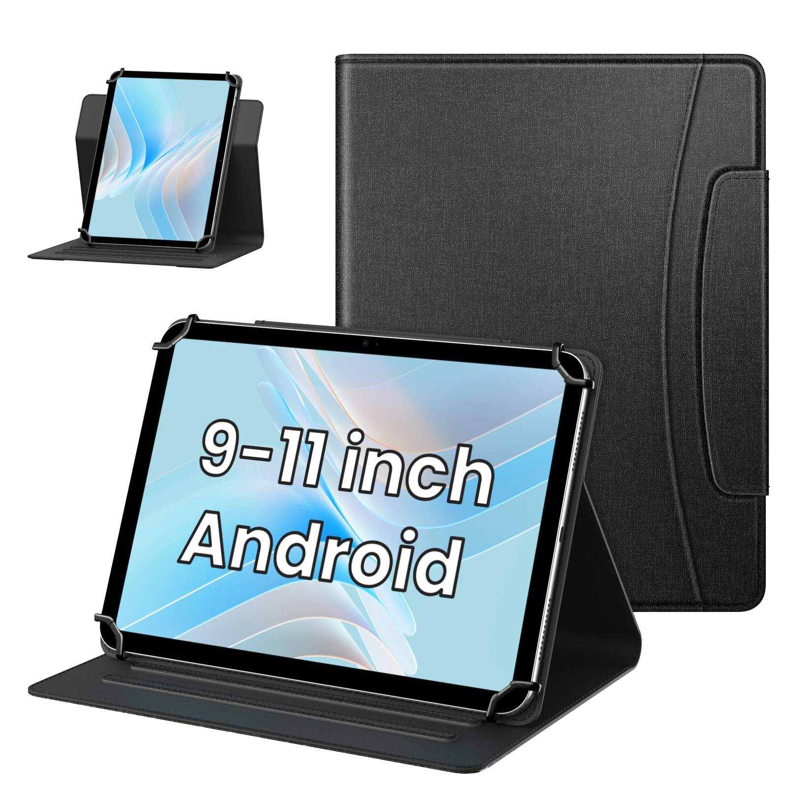 MoKo for Tablet 10 inch Android Case with Magnetic Closure Slim 360 Degree Rotating Protective Cover with Multi-Angle Stand
