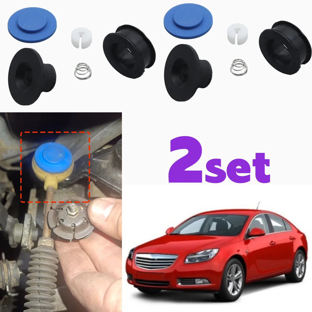 

2set Gearbox Linkage Cable Bushing Repair Kit for Vauxhall/Opel Insignia A G09 2009-2016 MT End Rod Accessories Replace Parts