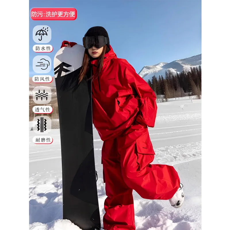 Completo da snowboard termico professionale 2025 invernale impermeabile antivento con cappuccio per uomo donna set da sci set di tute da sci invernali