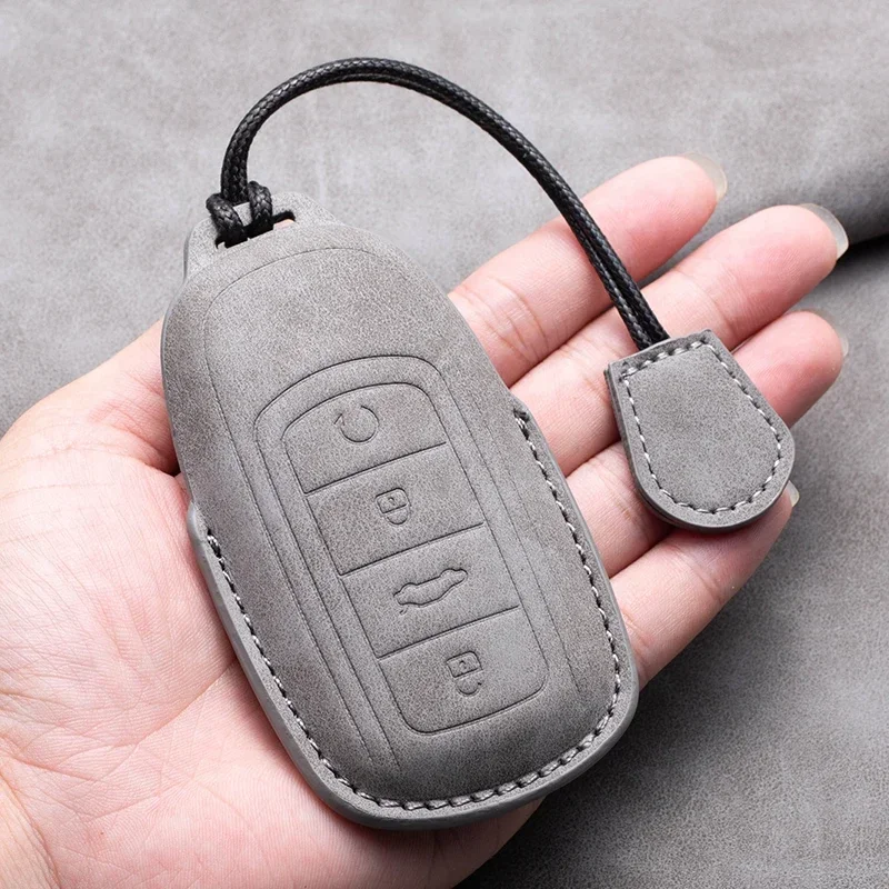 

Leather Car Key Case Protector Cover Remote Fob Holder Keychain For Chery Tiggo 8 Arrizo 5 7 Pro EQ7 5x 3x Tiggo 7 Pro 2020 Gx