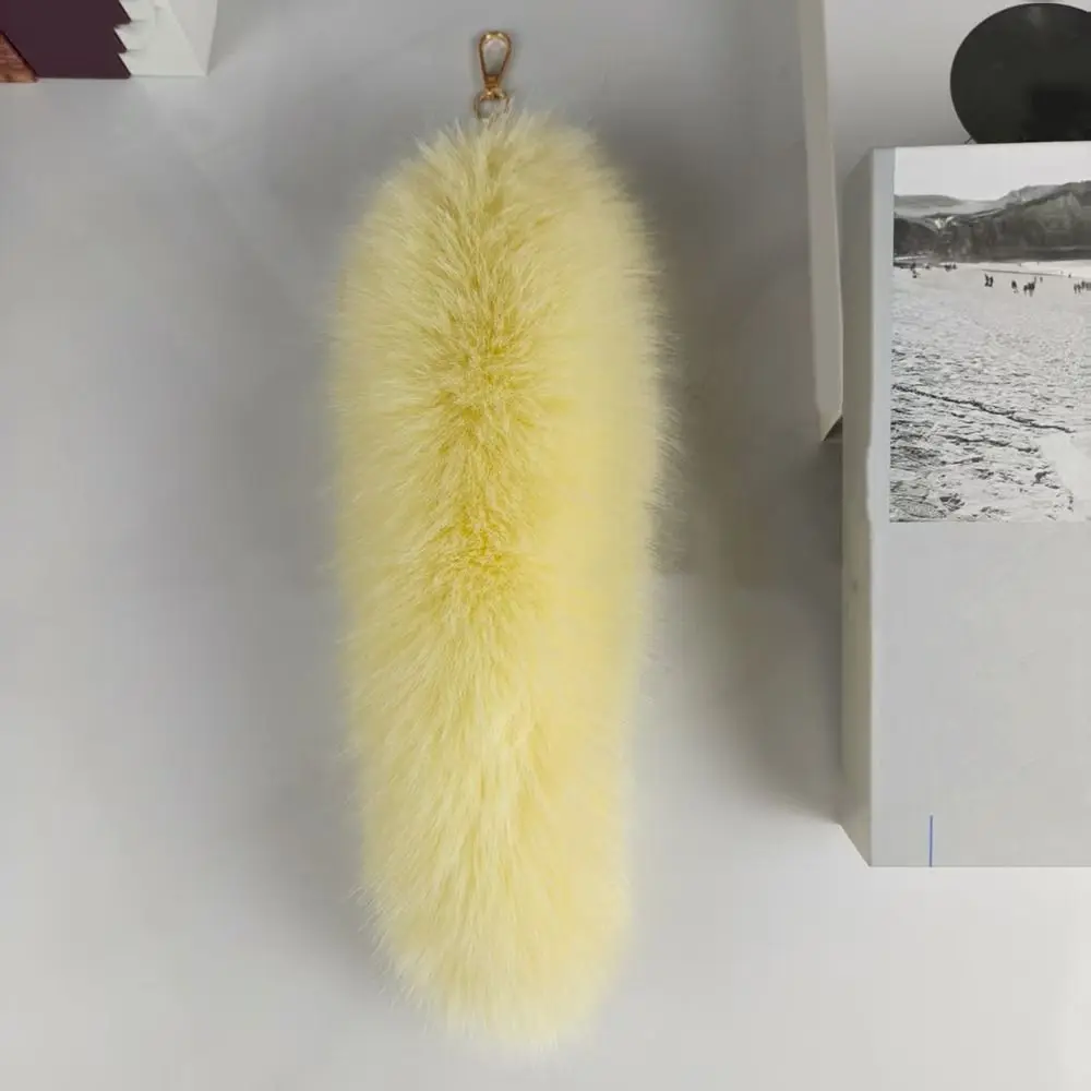 لطيف ضخمة رقيق فو الفراء الثعلب الذيل المفاتيح لينة الدافئة الفراء قلادة سماكة الثعلب الفراء كيرينغ ملحق هدية #3