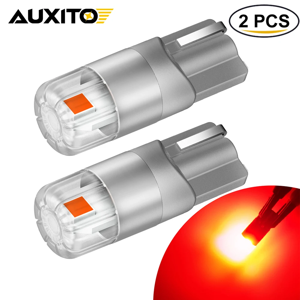 AUXITO 2Pcs W5W LED Canbus White Red Amber Clearance Lights Side Marker Door Reading Lamp 168 194 T10 LED Light for BWM AUDI VW