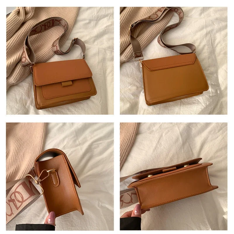 Tas Selempang Kulit PU Wanita - Tas Bahu Kecil Modis, Tas Tangan Ponsel Desainer Trendi untuk Wanita (Berbagai Warna)