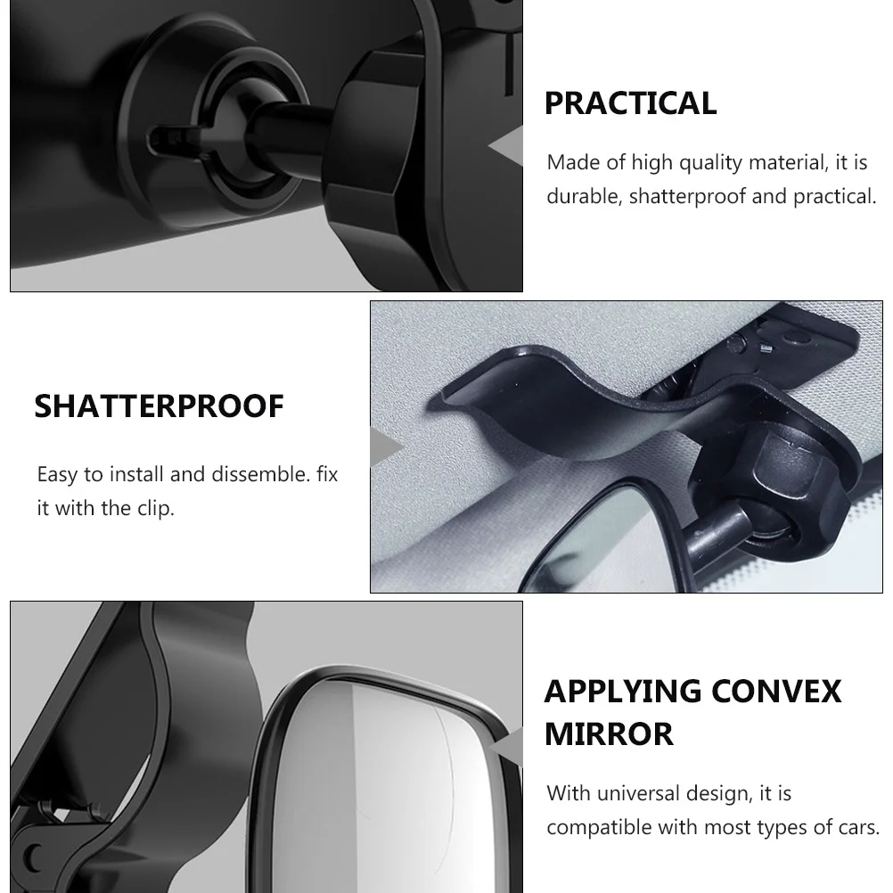 

Rear Seat Observation Mirror Durable Shatterproof 360 Degree Rotatable Car Mirror for Back Safety Car Accessories