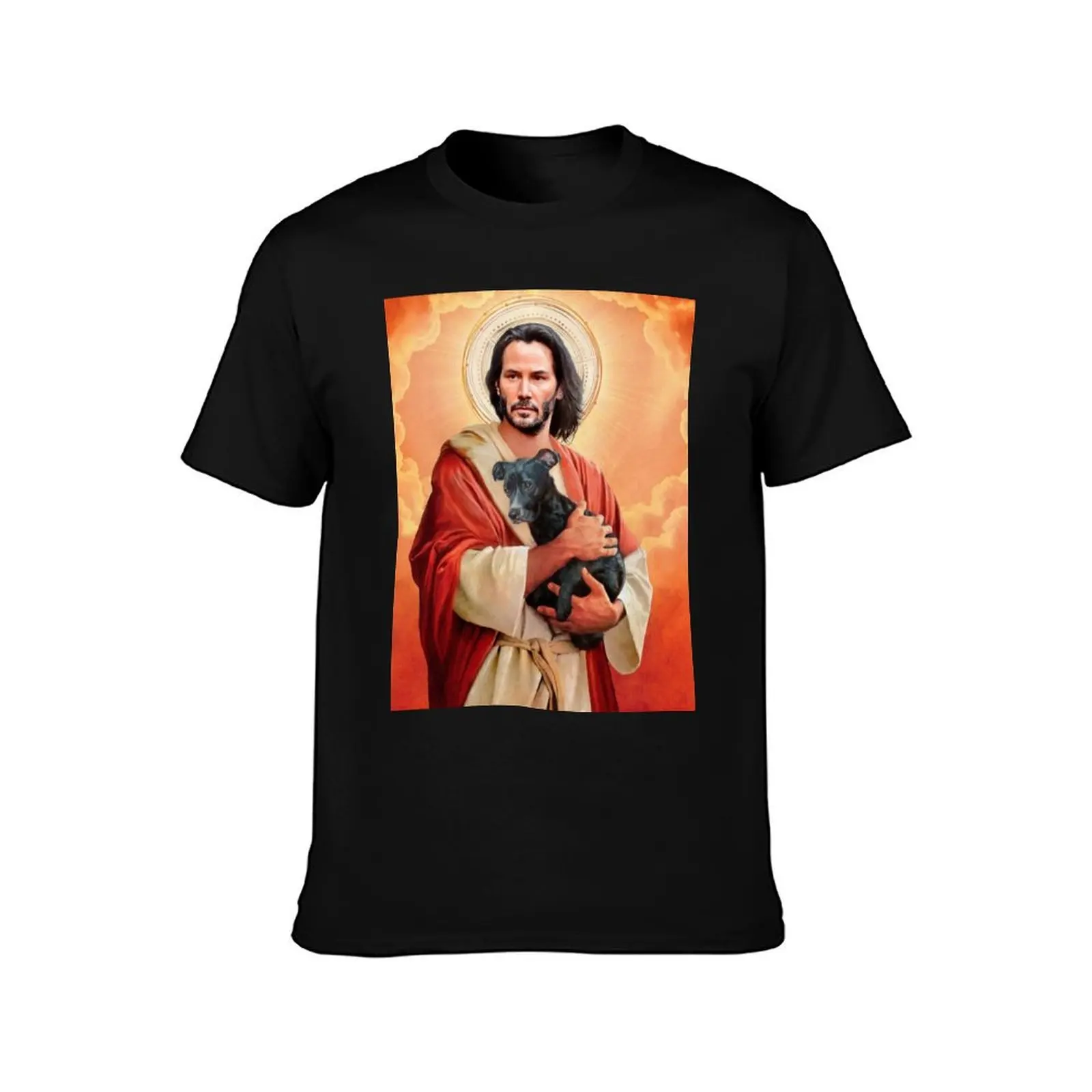 keanu jesus Canvas P T-Shirt Minimalist Graphic Tee Shirt T-Shirt