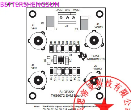 

THS6042EVM THS6042, оценочный модуль, макетная плата