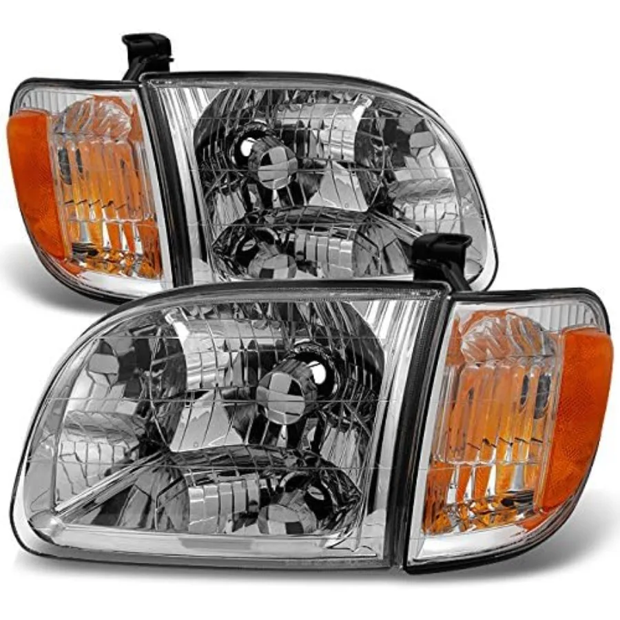 

For 20002004 Toyota Tundra Regular Cab and Access Cab Headlights with Corner Lights Driver and Passenger Side Lighting Upgrade
