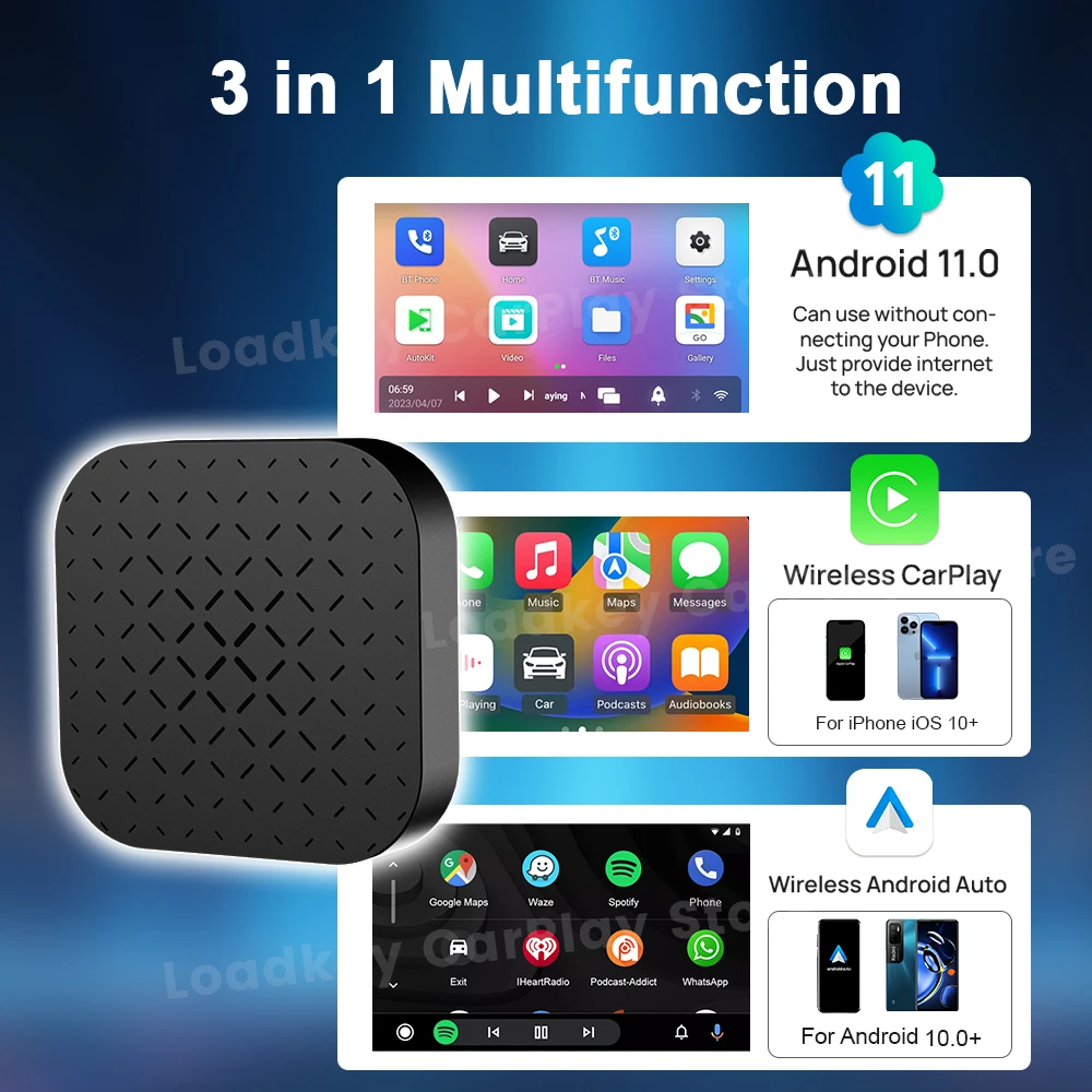 CarlinKit 5.0 Wireless CarPlay Android Auto Tv box CarPlay AI box Android 11 For Netflix For Youtube  WIFI For Audi VW Skoda Kia