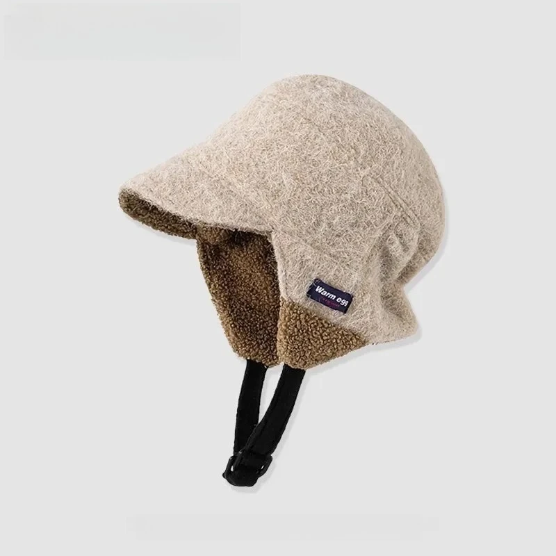 قبعة شتوية لركوب الدراجات في الهواء الطلق مقاومة للبرودة لحماية الأذن، مع قبعة طيران مخملية كلاسيكية قابلة للطي قبعة دافئة من الداخل #5