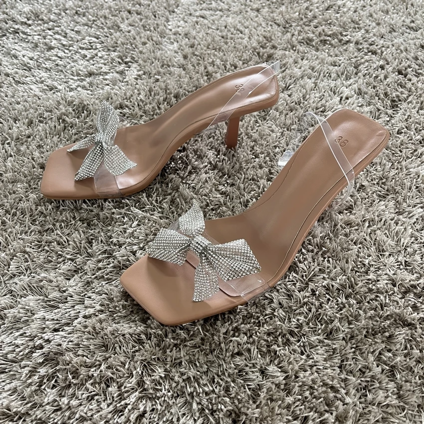 2024 Summer Sandal Shoe Women Pumps Transparent PVC Fashion High Heels Sandals Elegant Slingbacks Sexy Party Wedding pumps Shoes