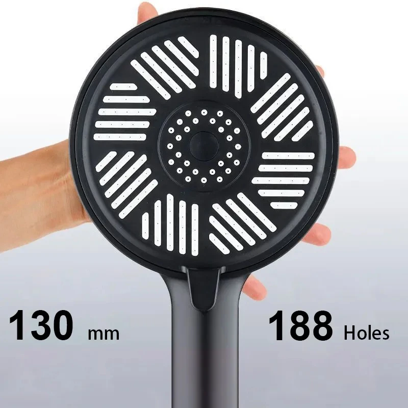 13cm Big Panel Shower Head High Pressure Rainfall Shower Set Water Saving 3 Modes Adjustable Shower Head Bathroom Accessories