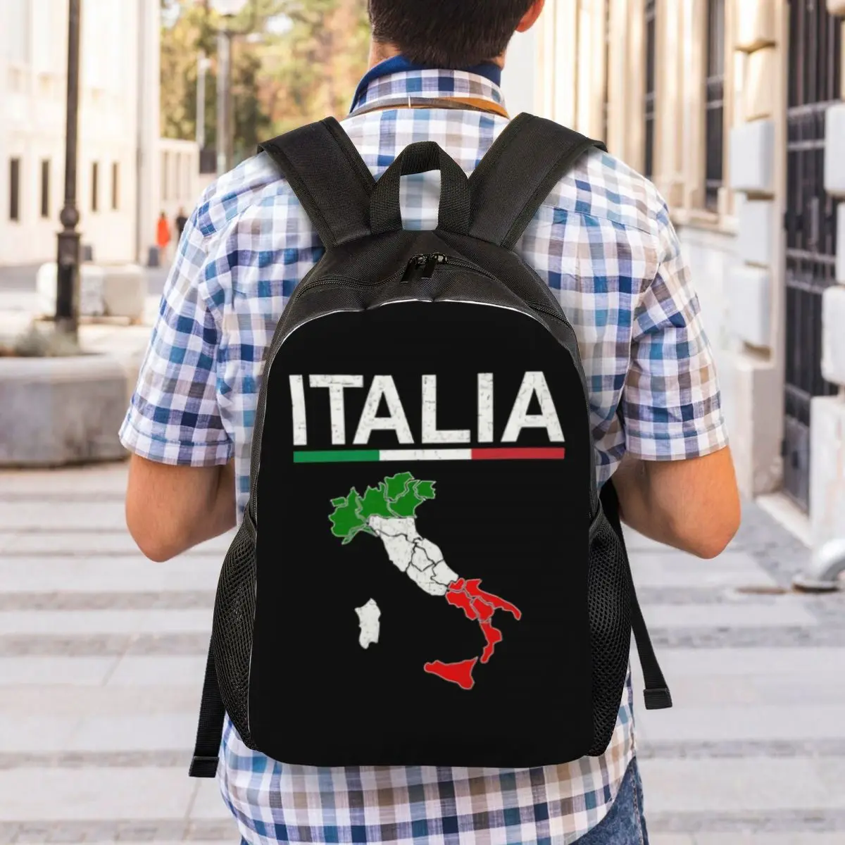 Italien Flagge italienische Karte Laptop Rucksack Frauen Männer Mode Bücher tasche für Schule College-Student patriotischen Stolz Taschen