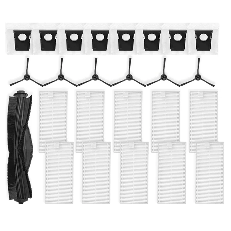

A13R-For Eureka J20 / Midea W20 / W20 Pro Robot Vacuum Cleaner Main Roller Side Brush Hepa Filter Dust Bag Accessories