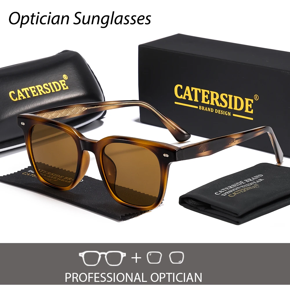 

CATERSIDE модные мужские квадратные оптические солнцезащитные очки женские уличные путешествия индивидуальные очки по рецепту высококачественная оправа Tr-90