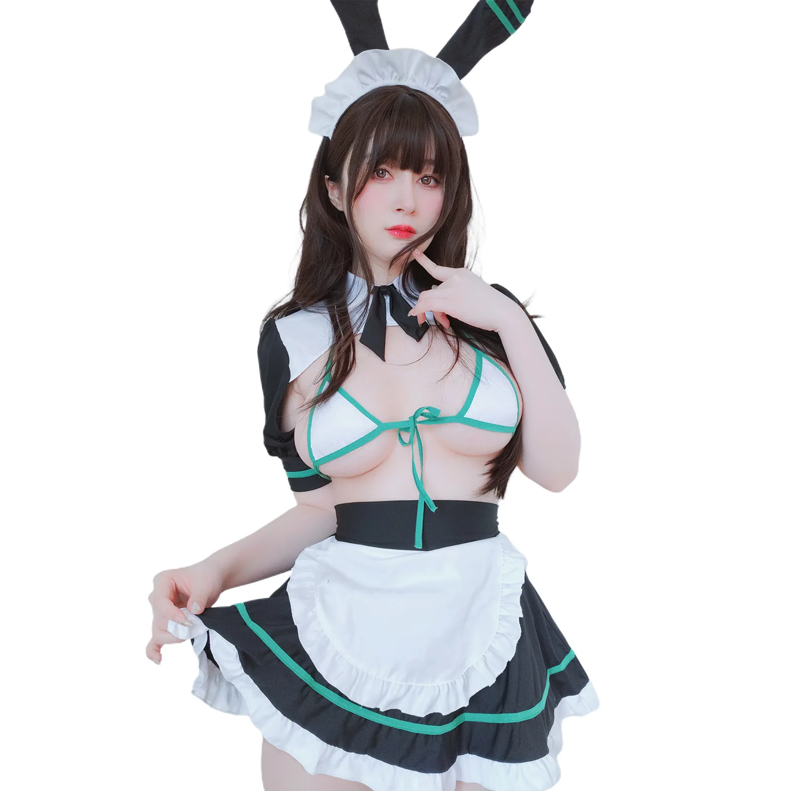 Anime Nekopara Cinnamon Lingerie Hollow Out Cosplay Costumes Maid Uniform French Hot Apron Wild Sweet Servant Set Dropship