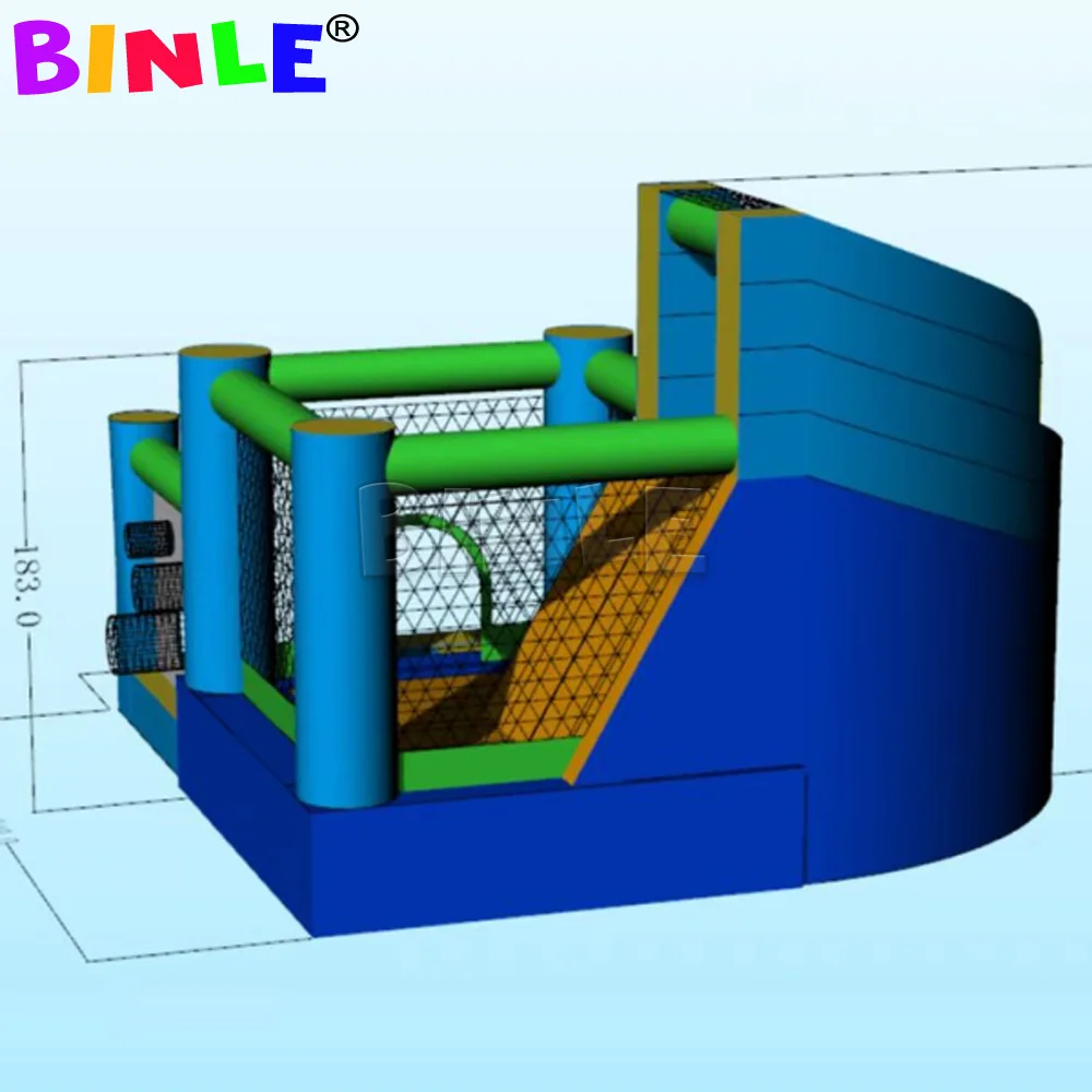 Kommerziellen Bunte Aufblasbare Wasser Rutsche Bounce Haus Mit Pool Für Kinder, Hinterhof Wasser Rutsche Combo Springen Prahler Outdoor