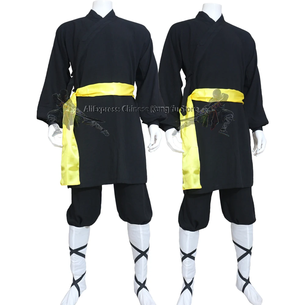 Custom Shaolin Monk Robe Kung fu Tai chi Suit Martial arts Wing Chun Wushu Uniforms Cotton Linen Need Measurements