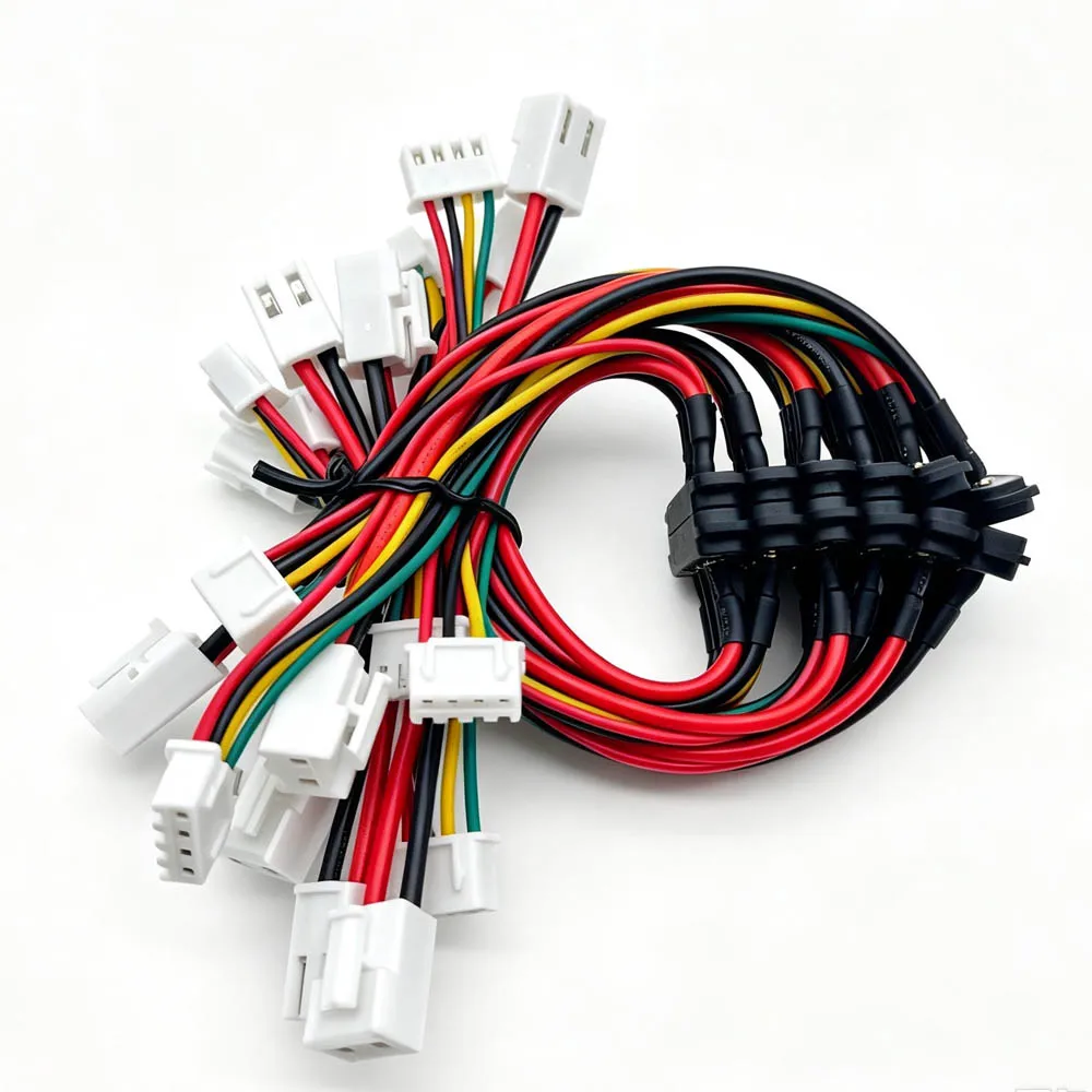High Current DC Magnetic Pogo Pin Connector 6P Pogopin Male USB Cable Female Wire Spacing 2.54mm Spring Loaded 5A Power Socket
