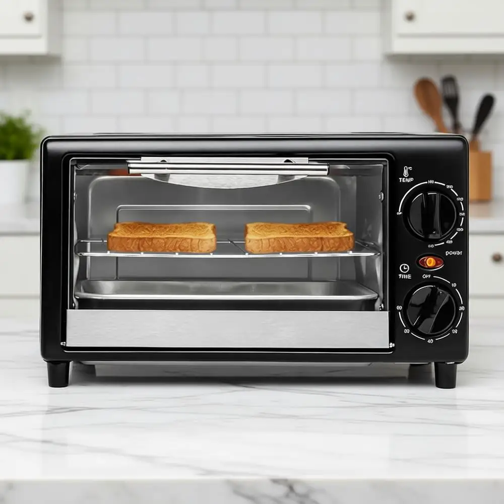 

Компактная мини-печь-тостер на 8 л с таймером на 60 минут, регулируемым контролем температуры, легкоочищаемой формой для выпечки, мощностью 750 Вт