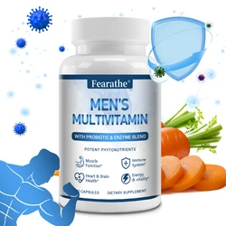 Complete Men's Multivitamin Supplement - Vitamin C D3 B12 Minerals Antioxidants Probiotics Digestive Enzymes - Energy, Immunity