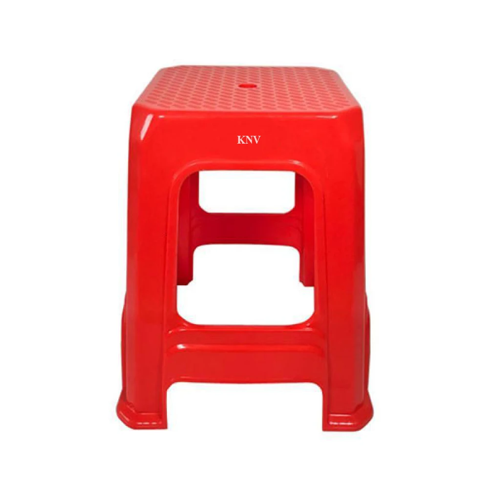 

KNV Stools, 1 Pack Plastic Stools 16.9 Inch Red Nesting Stools Portable Backless Bar Stool Flexible Seating Chairs for Classroom