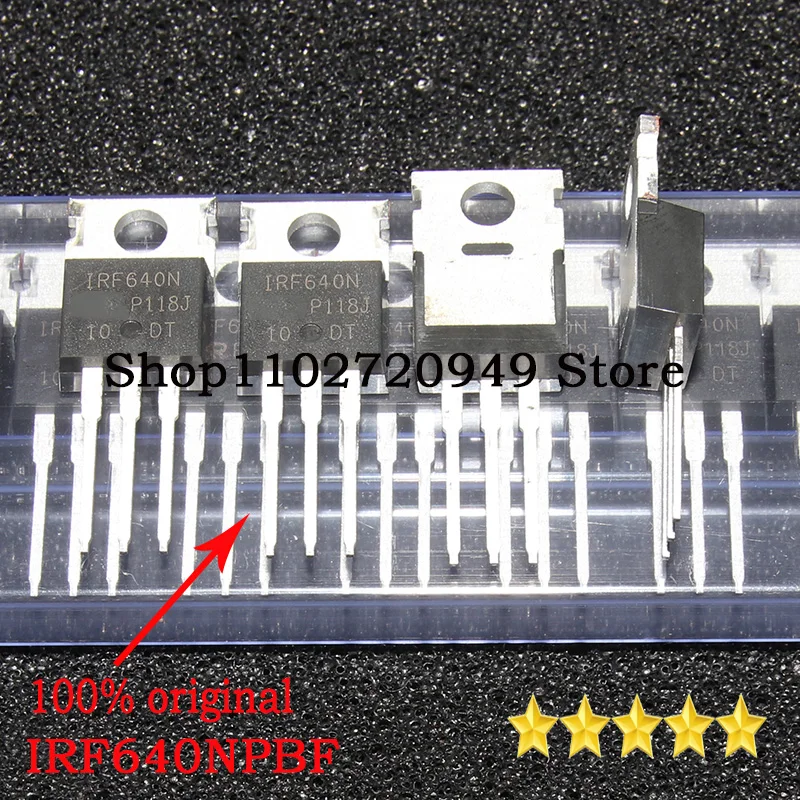 10-50-100PCS  IRF640NPBF IRF640N TO-220 N-channel 200V 18A Field-effect transistor 100%New Original