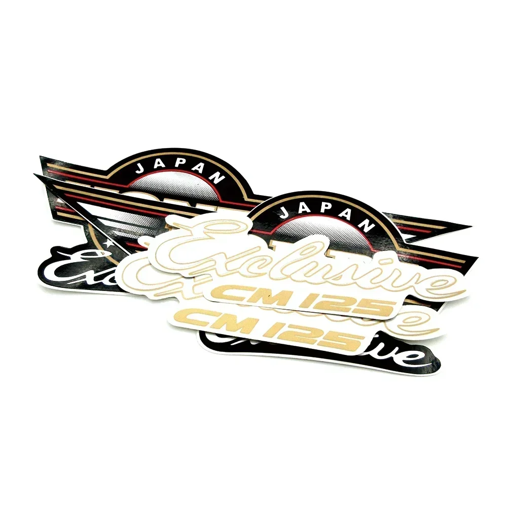 1 Paar Motorfiets Stookolie Tank Badge Embleem Sticker 3D Logo Kuip Graveren Decals Beschermende Sticker Voor Honda CM125 Cm 125