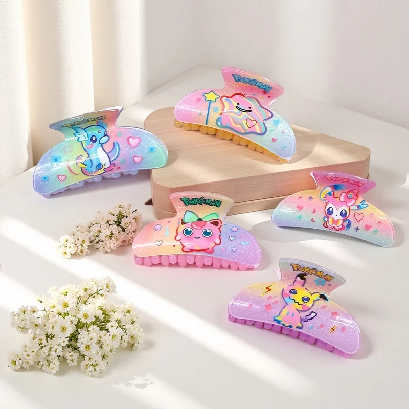 Spinka do włosów w stylu Pokemon, urocze i słodkie akcesoria do włosów, codzienna, praktyczna, kolorowa ozdoba do włosów do cosplayu.